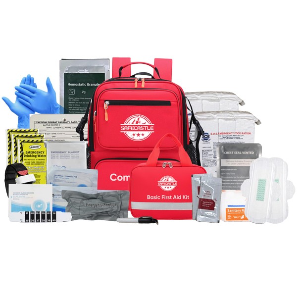 SAFECASTLE Emergency Compact Kit 317 Piece Premium Trauma Medical Kits