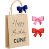 Funny Gag Gift Bag With Handle 'Happy Birthday C*NT' Rude