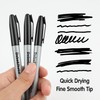 Dabo&Shobo Permanent Markers, 160 Pack Black Permanent Markers Bulk, Fine