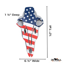 Do-All Outdoors ABAM5 Do All Outdoors American Iron Buck Antler Mount, Red/White/Blue, 15.75" x 8.1" x 2.6", Red/White/Blue, 15.75" X 8.1" X 2.6"