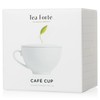 Tea Forte Cafe Cup White Porcelain Tea Cup and Lid,