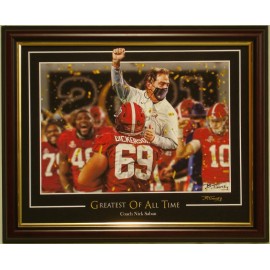 Alabama 2020 National Championship framed print Saban Dickerson - The GOAT