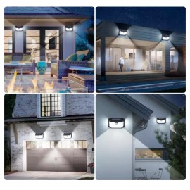 Unbranded 2 Pack Sensor Solar Lamparas Solares Exterior Modernas LED Recargable Casa NEW