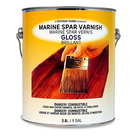 System Three Clear Marine Spar Varnish Coating, Gloss, 1 Gallon Can