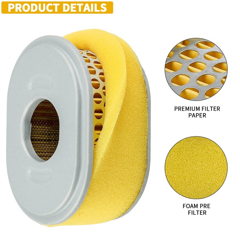 SOLLON 2 x Air Filter 17210-ZE0-505 for Honda GX110 GX120