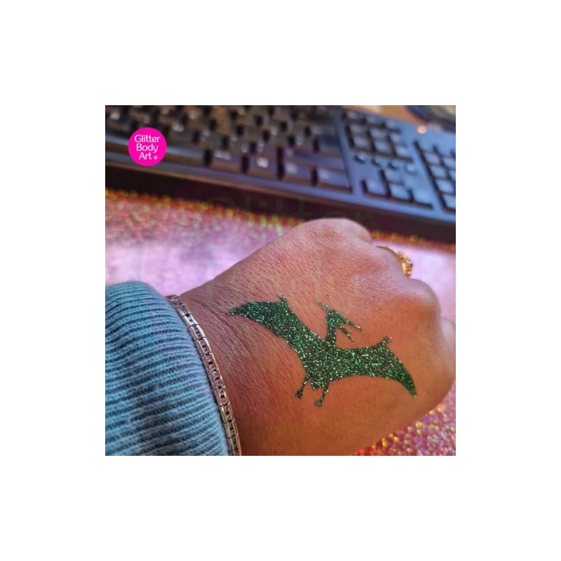 Dinosaur themed Glitter Tattoo Stencils - Perfect for kids temporary
