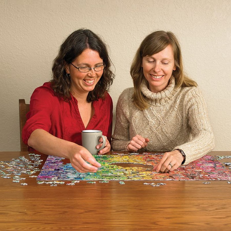 Cobble Hill 1000 Piece Puzzle - Colourful Rainbow - Sample