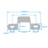 Square Oblong Pipe Clamp,6PCS U-Shaped Pipe Clamp,SAFYY U Shaped Connector