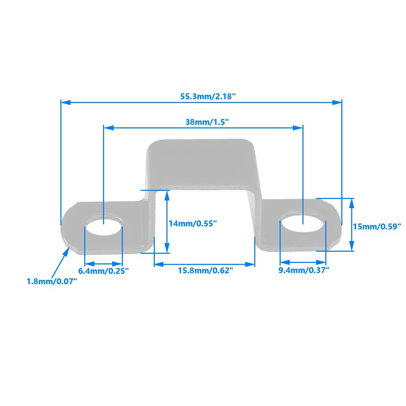 Square Oblong Pipe Clamp,6PCS U-Shaped Pipe Clamp,SAFYY U Shaped Connector