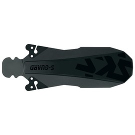 SKS GERMANY S-GUARD mudguard made of flexible plastic (bicycle accessory with effective splash protection, fits under almost every saddle, uncomplicated mounting, wheel protection in clean look) black