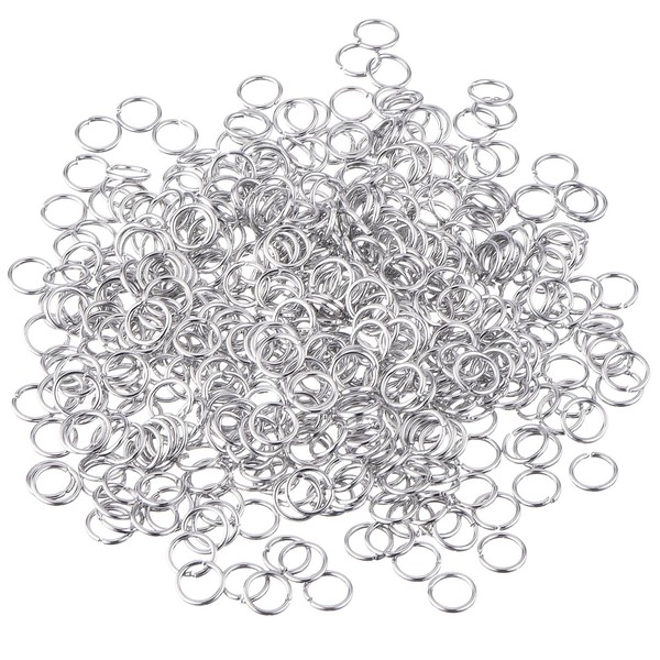 500 Stück 6 mm Jump Ringe Spaltringe Sprungringe Schmucksache Entdeckungen DIY Entdeckungen für Choker Halsketten Armband Herstellung, Silber