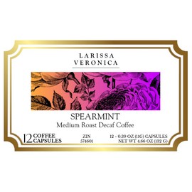 Spearmint Medium Roast Decaf Coffee (Single Serve K-Cup Pods) (Gourmet, Naturally Flavored, Whole Coffee Beans) (12 pods, ZIN: 574601) - 3 Pack