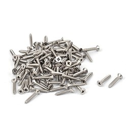 Sourcingmap® M2.9 x 15mm Cross Head Countersunk Self Tapping Screw 100 Pcs