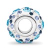 JewelryWeb 8.5mm 925 Sterling Silver Reflections Rhodium Plated Blue White
