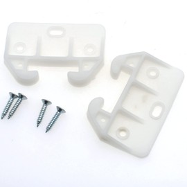 10 Pcs Plastic Drawer Guides Drawer Track Guides Drawer Rail for Dressers Hutches and Drawer Systems [FDXGYH, White]