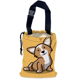 NHNXHWIA Cute Dog Car Trash Bag,Hanging Drawstring Car Garbage Bag,Waterproof Canvas Car Back Seat Organizer with Adjustable Buckle,for Vehicles,SUVs,Camping,Road Trips
