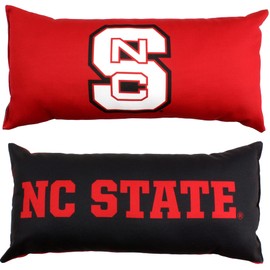 College Covers Solid Color Bolster Travel Pillow, 1 Count (Pack of 1), Nc State Wolfpack