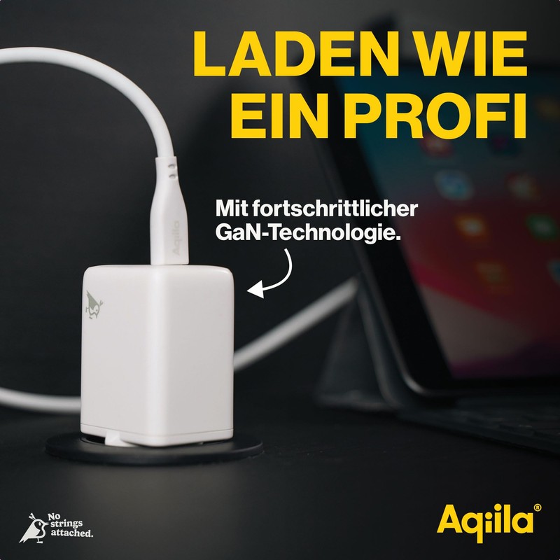 Aqiila USB-C Charger, 45 W, GaN, PD Power Delivery, 2