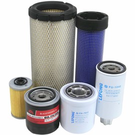 TONNISI ST-1008 Filter Kit Fits Mahindra 2538 HST & 2638 HST Replaces Air Outer 006000455F1, Air Inner 006000456F1, Oil 006000789B91, Fuel E006018618D1, Fuel 001081778R93, Hydraulic P169078 (6 Pcs)