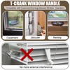Avenuebool 3/8 Inch Window Crank Handle with T-Handle, Fits 3/8