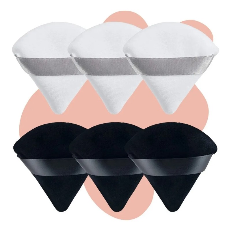 Set 6 Esponja Maquillaje Polvo Base Triángulo Cosméticos F