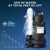 BYWTER 1/2 HP Sump Pump, 4200 GPH High Flow, 26