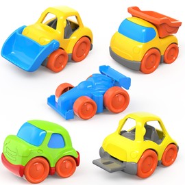 MAKE KIDS SMILE BUBBLE FUN Toys for 2 Year Old Boy Birthday Gift,5 PCS Toy Truck Mini Car Toys for 2 Year Old Boy Girl, Toddler Toys Age 2-3, Baby Toddlers Boys Gift
