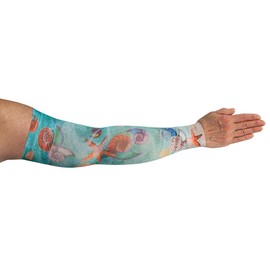 Lymphedivas Sea Breeze Medical Graduated Compression Arm Sleeve for Lymphedema (Short 30-40 mmHg Large)