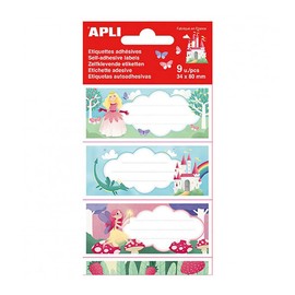APLI 18436 School Labels Princess 9 and