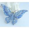 Sindary BZ4538 - Broche de mariposa (9,5 cm, vidrio austriaco)