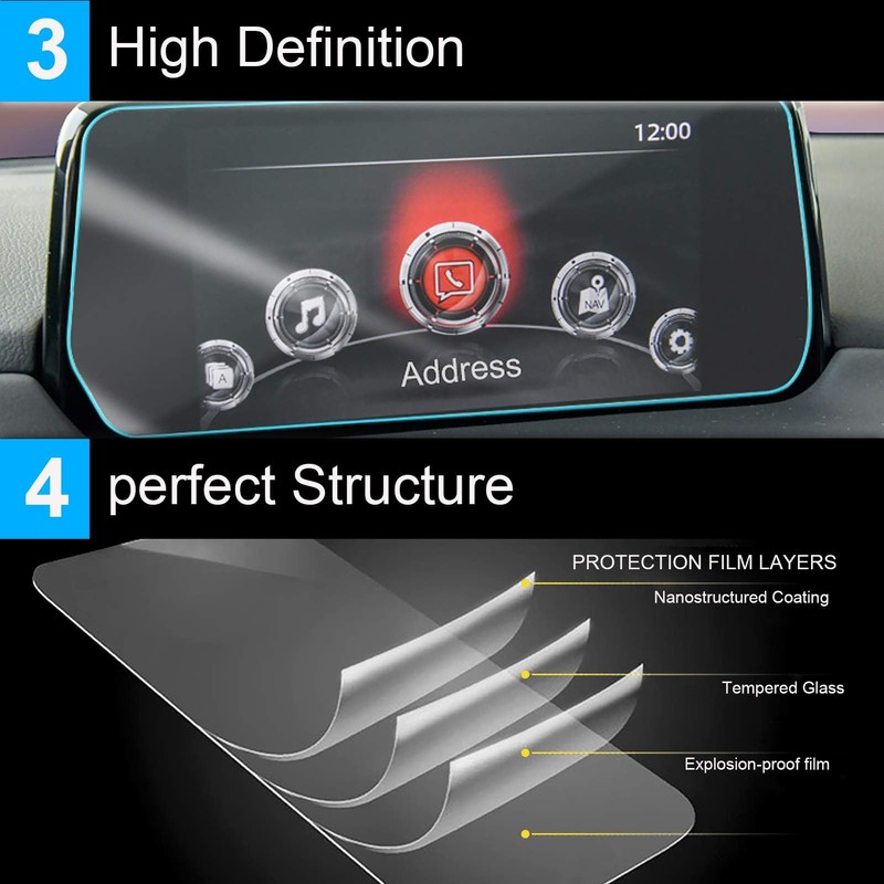 TTCR-II for 2017-2019 Mazda CX-5 Navigation Display Screen Protector 7