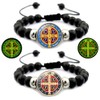 MESARCH 2Pcs Catholic Glow in The Dark Medalla de San
