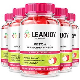 (5 Pack) LeanJoy Keto ACV Gummies – Advanced Apple Cider Vinegar Keto Blend to Help Support Body Goals, Steady Energy & Lifestyle Support | Great-Tasting, Just 2 Easy-to-Chew Gummys (300 Gummies)