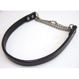 ONS Leather Chalk #60 Black (Large Dogs) [Training / Anti-Pull Collar]
