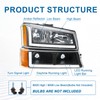 Fullux LED DRL Headlights Assembly Compatible with 2003-2006 Chevy Silverado/2003-2006