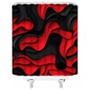 AMFD Black Red Shower Curtain Modern Abstract Geometric 3D Gradient