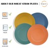 Wrova Wheat Straw Dinner Plates 10 Inch Unbreakable Set of