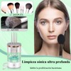 Limpiador Eléctrico para Brochas de Maquillaje, Portátil Automático con Recipiente