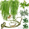 Hamiledyi 7 Pcs Reptile Plants Bendable Climbing Vines Terrarium Hanging