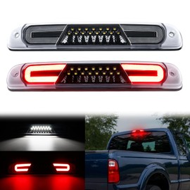 LED 3rd Third Brake Light Compatible with F250 F350 F450 F550 Super Duty 1999-2016/ Ran-ger 1995-2003, CC3Z13A613B, High Mount Rear Brake Light Cab Cargo Lamp Stop Light, White Clear Len