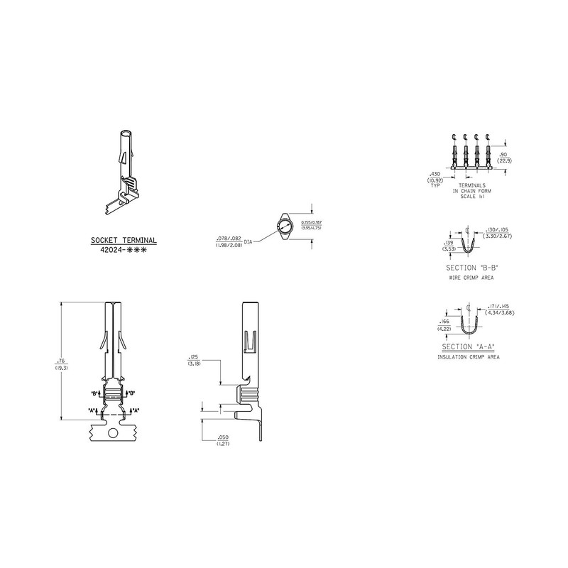 Molex -3 Complete Set - (6 Circuit) w/14-20 AWG, Wire