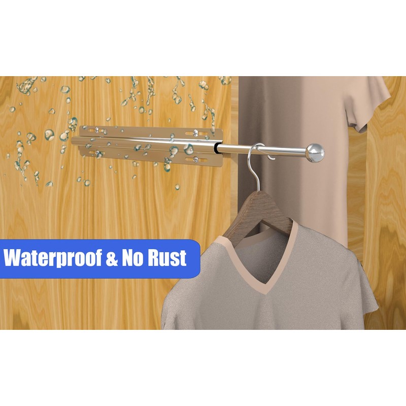Valet Rod 12 Inch, Valet Rod for Closet Pull Out,