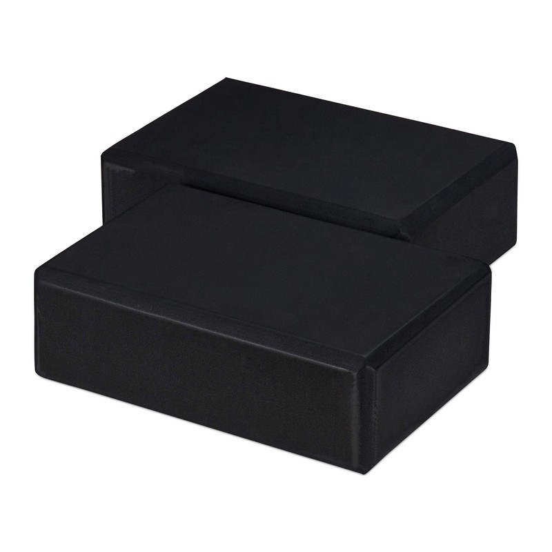Relaxdays 2 x Yoga Block Set, Yoga Blocks for Yoga