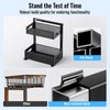 TISTAYA Under Sink Organizer, Silk-Smooth Metal Sliding Drawer Organizers and