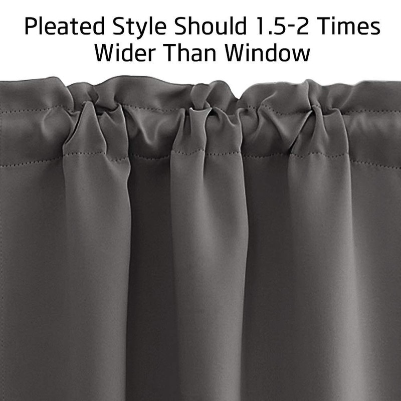 NICETOWN Short Curtains for RV Camper Blackout Small Curtain Tiers