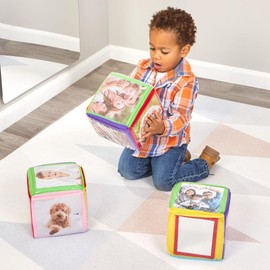 Excellerations Infant Photo Cubes with Mirror Set of 3 Classroom Activity (Item # PICS)