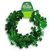 St. Patrick's Day Shimmering Shiny Green Shamrock Tinsel Wire Garland