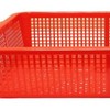 TrueCraftware-14-1/4" X 11-1/4" Square Colander Strainer Basket Red Color- Wash