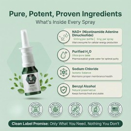 NAD+ Spray | 100 Sprays | Nicotinamide Adenine Dinucleotide | NAD+ | 100% Pure & USA Made | 5mg Per Spray to Support Wellbeing