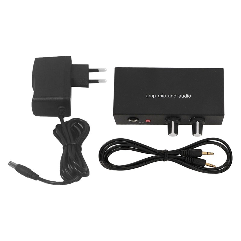 Stereo Audio HiFi Phonograph Preamp, MIC Condenser Interface Microphone Headphone